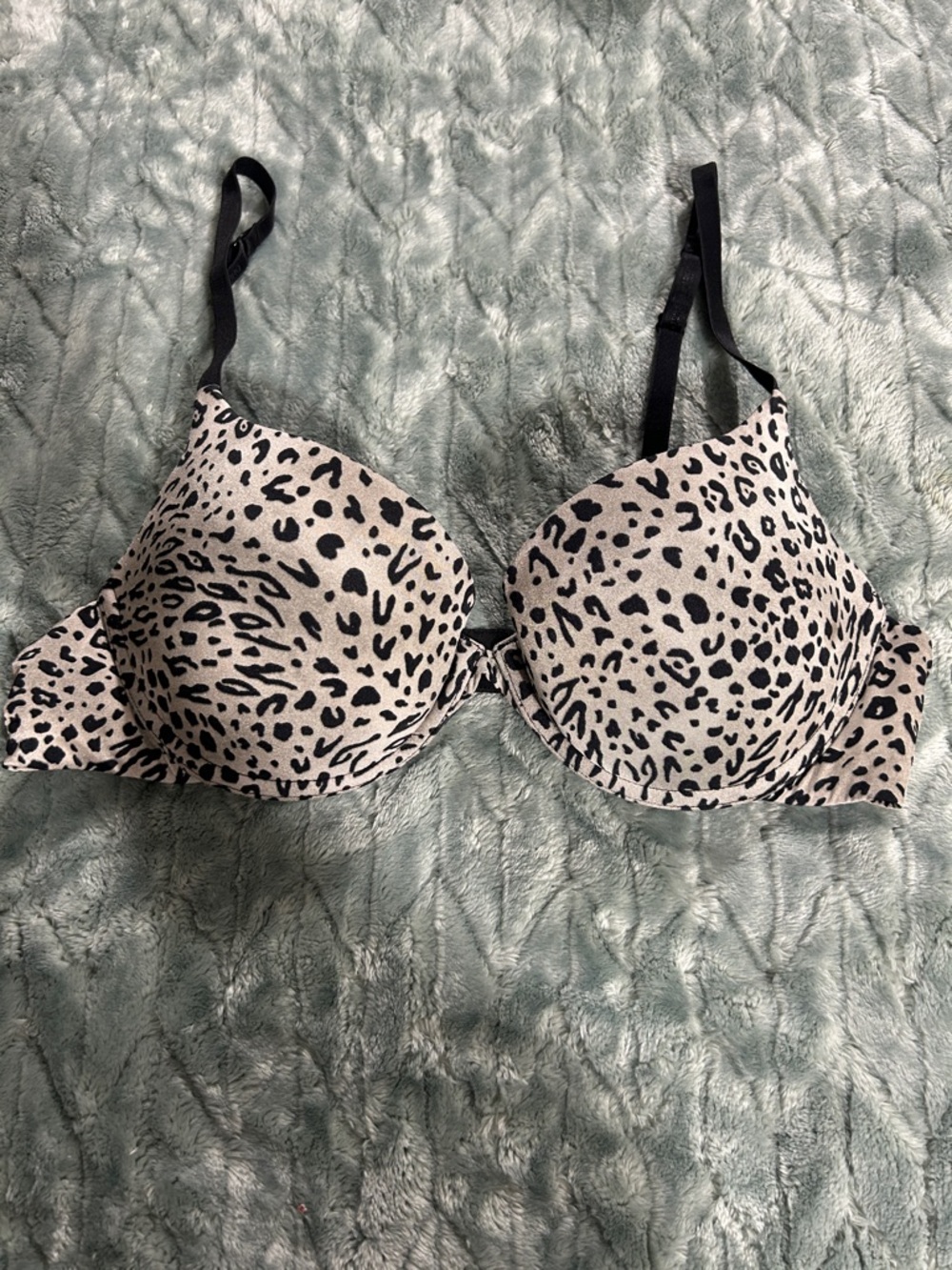 H&M Leopard Print Push Up Bra - Cream and Black